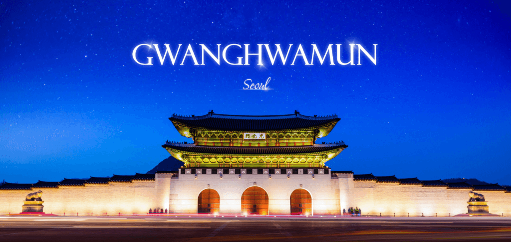 BTS performing at Gwanghwamun Gate in Seoul, representing the fusion of traditional Korean architecture and global K-pop innovation.